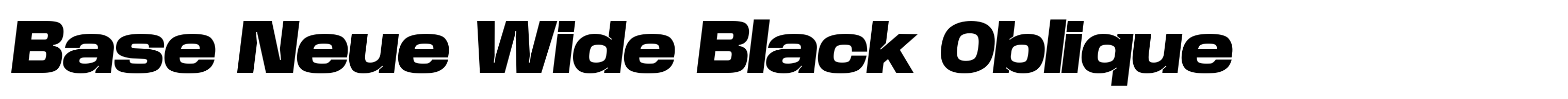 Base Neue Wide Black Oblique